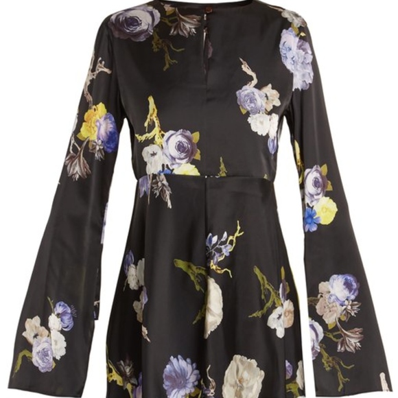 Acne Studios Open-Back floral print satin top